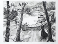 Am Himmel dann der letzten Stunde..., 1984, Kaltnadel, 50x65 cm