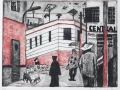 Der langsame, melancholische Rhythmus Mexikos, 1988, Kaltnadel, 30x39 cm