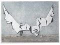 Kitesurfer I, 2006, Farbaquatinta, 22x45 cm