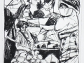 Sonntagsmarkt im mexikanischen Dorf, 1988, Kaltnadel, 39x29 cm