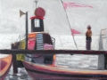 Bootssteg, 2013, Öl auf Leinwand, 45x60 cm