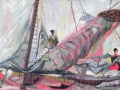 Frachtensegler, 2013, Öl auf Leinwand, 45x60 cm