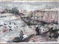 Auf Mönchgut, Rügen, 2006 Tusche und Ölkreide, 42x60 cm