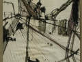 Auf dem Vorschiff, 2003, Pinsel, Feder, Tusche, 42x60 cm
