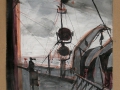 Auf der Schwedenfähre, 2004, Pinsel, Feder, Tusche, 42x60 cm