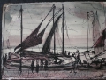 Boddenhafen, 2003, Feder und Tusche, 15x21 cm