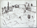 Colle verde bei Regen, Italien, 1994, Feder, Tusche, 18x24 cm